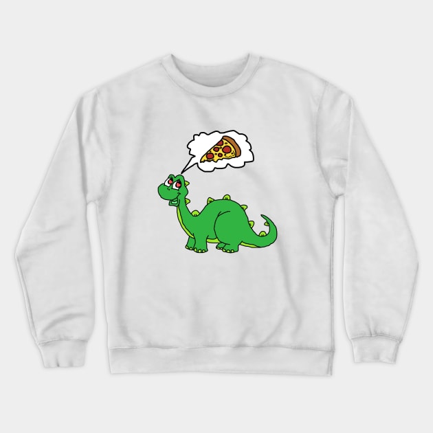 dino love pizza Crewneck Sweatshirt by awalsae